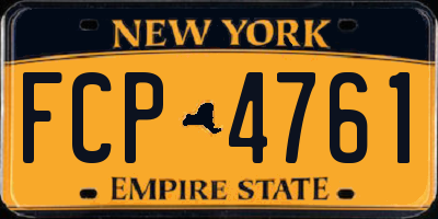 NY license plate FCP4761