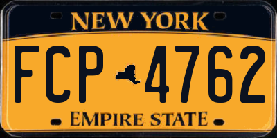 NY license plate FCP4762