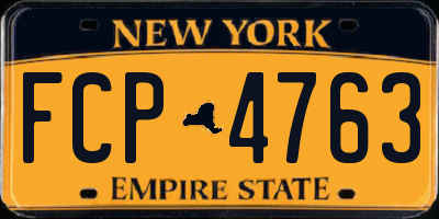 NY license plate FCP4763