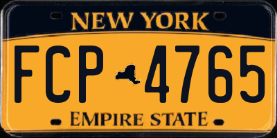 NY license plate FCP4765