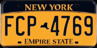 NY license plate FCP4769