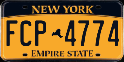 NY license plate FCP4774
