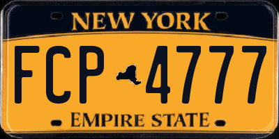 NY license plate FCP4777