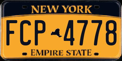 NY license plate FCP4778