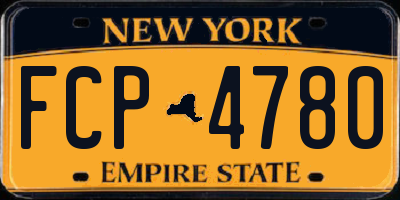 NY license plate FCP4780
