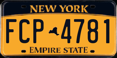 NY license plate FCP4781