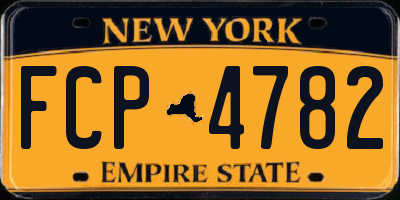 NY license plate FCP4782