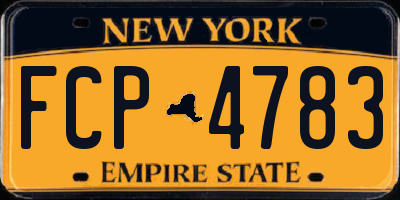 NY license plate FCP4783