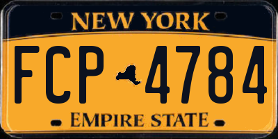 NY license plate FCP4784