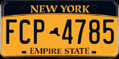 NY license plate FCP4785