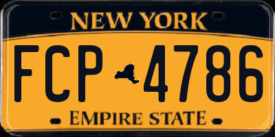 NY license plate FCP4786