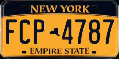 NY license plate FCP4787