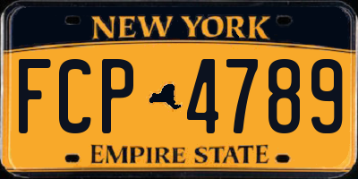 NY license plate FCP4789