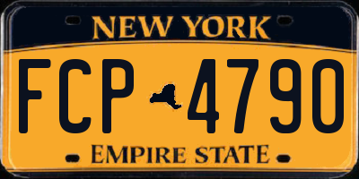 NY license plate FCP4790