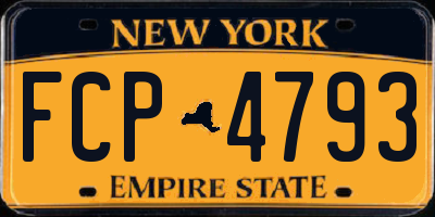 NY license plate FCP4793