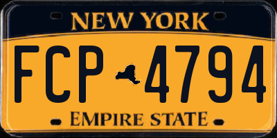 NY license plate FCP4794