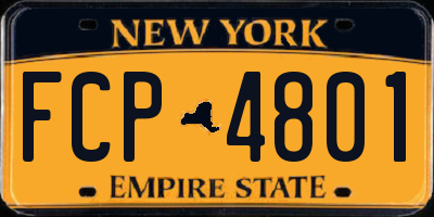NY license plate FCP4801