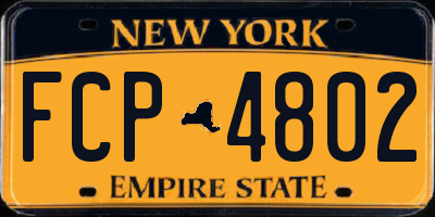 NY license plate FCP4802