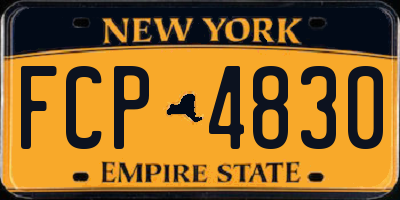 NY license plate FCP4830