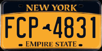 NY license plate FCP4831