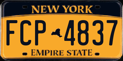 NY license plate FCP4837