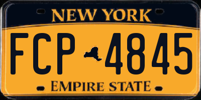 NY license plate FCP4845