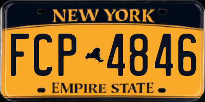 NY license plate FCP4846