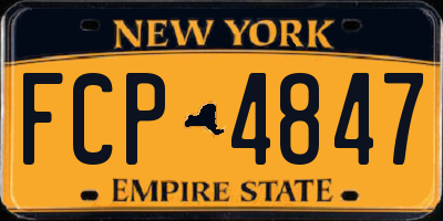 NY license plate FCP4847