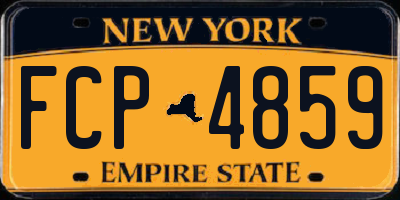 NY license plate FCP4859