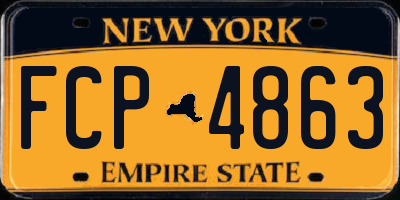 NY license plate FCP4863