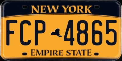 NY license plate FCP4865