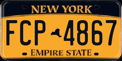 NY license plate FCP4867