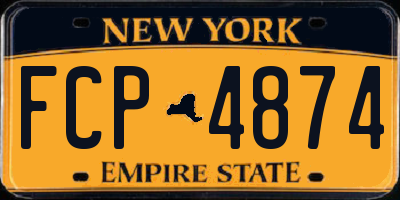 NY license plate FCP4874