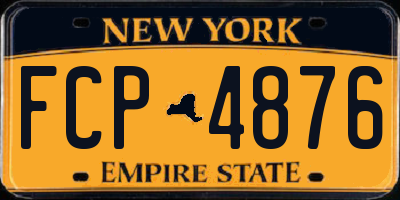 NY license plate FCP4876