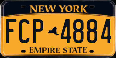 NY license plate FCP4884