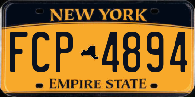 NY license plate FCP4894
