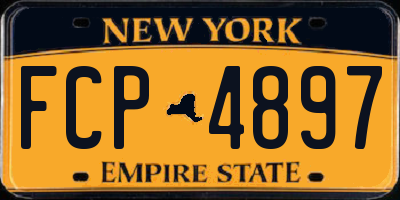 NY license plate FCP4897