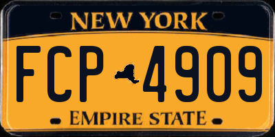 NY license plate FCP4909