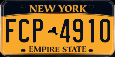 NY license plate FCP4910