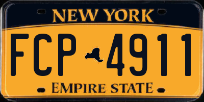 NY license plate FCP4911