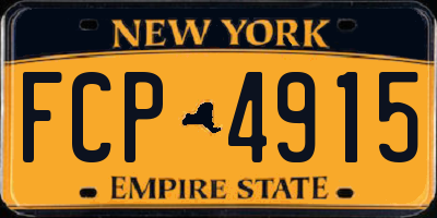 NY license plate FCP4915