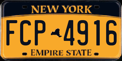 NY license plate FCP4916