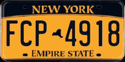 NY license plate FCP4918