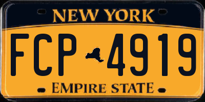 NY license plate FCP4919