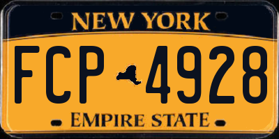 NY license plate FCP4928