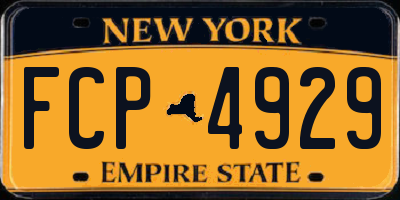 NY license plate FCP4929
