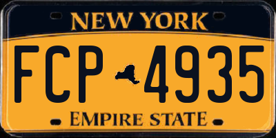 NY license plate FCP4935