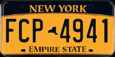 NY license plate FCP4941