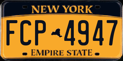 NY license plate FCP4947