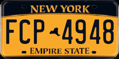 NY license plate FCP4948